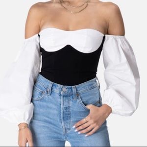 Puff sleeve bodysuit
